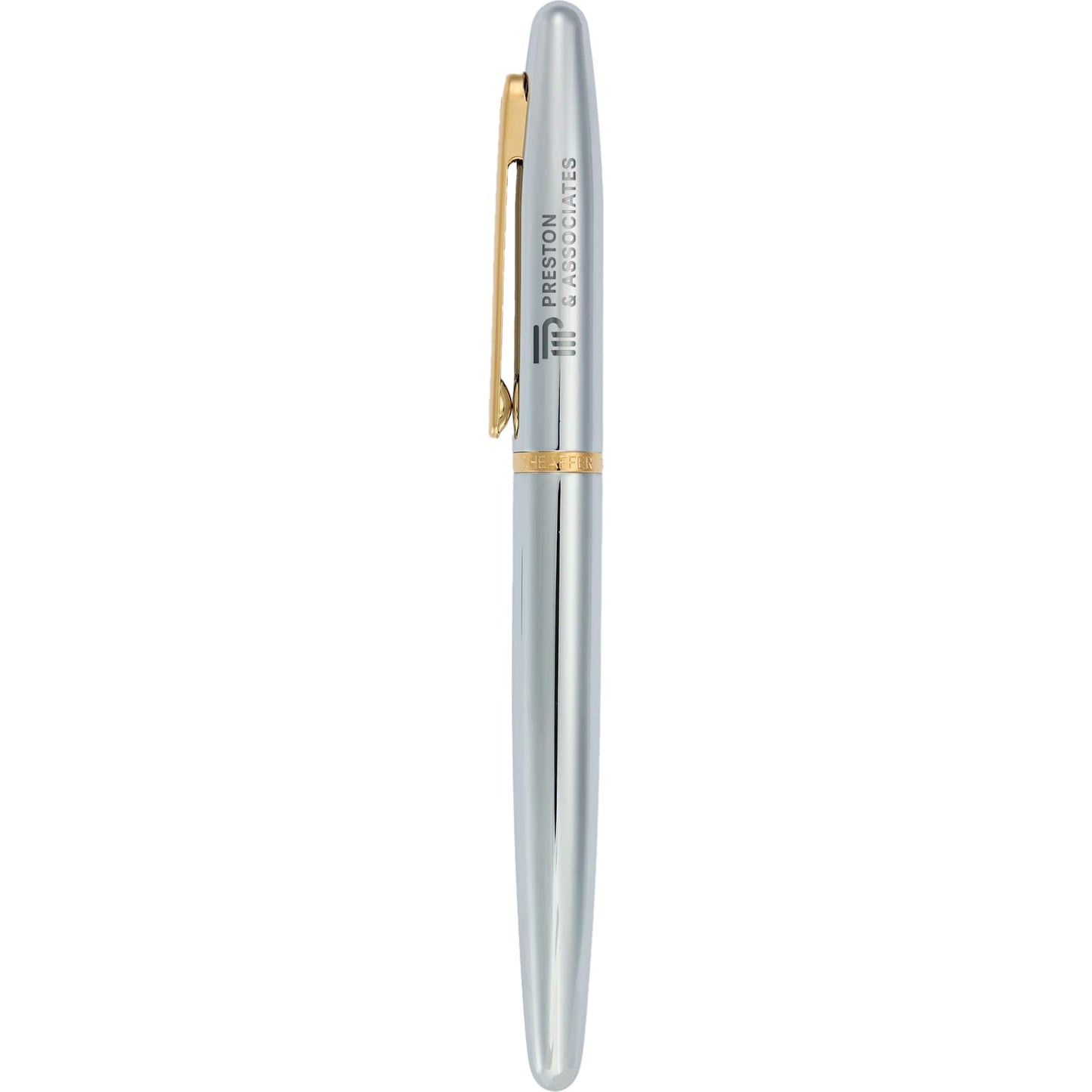 Custom logo Sheaffer® VFM Polished Chrome with Gold Roller Bal