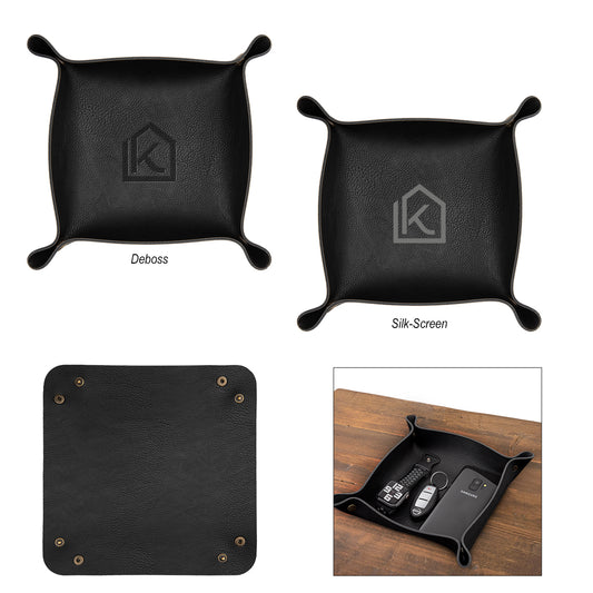 Custom logo Leatherette Catchall Tray