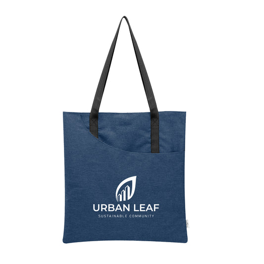 Custom logo Swoop Heathered rPET Tote Bag