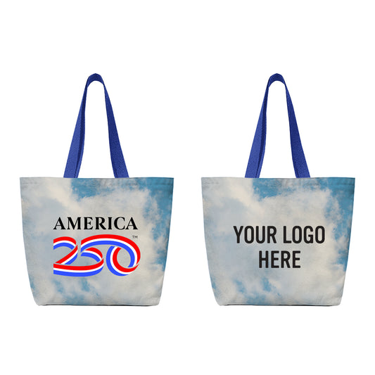 Custom logo America250™ 14 oz. Recycled Canvas Tote Bag