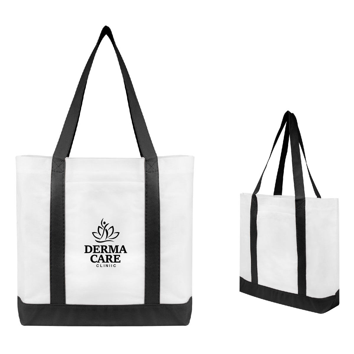 Custom logo Non-Woven Tote Bag With Trim Colors