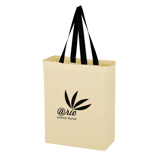 Custom logo Natural 5 Oz. Cotton Canvas Grocery Tote Bag