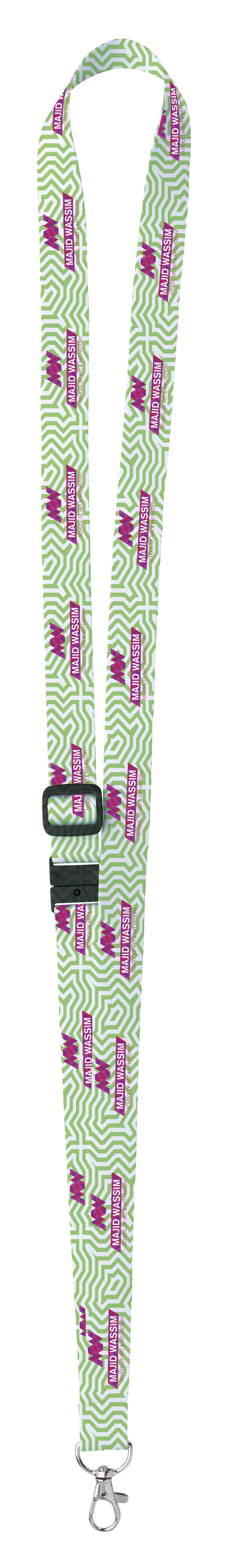 3/4" Adjustable Polyester 4 Color Lanyard