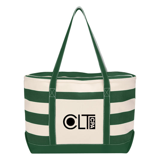 Custom logo 18 Oz. Cotton Canvas Nautical Tote Bag