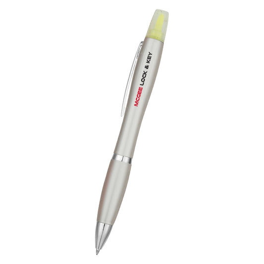 Custom logo Twin-Write Pen With Highlighter