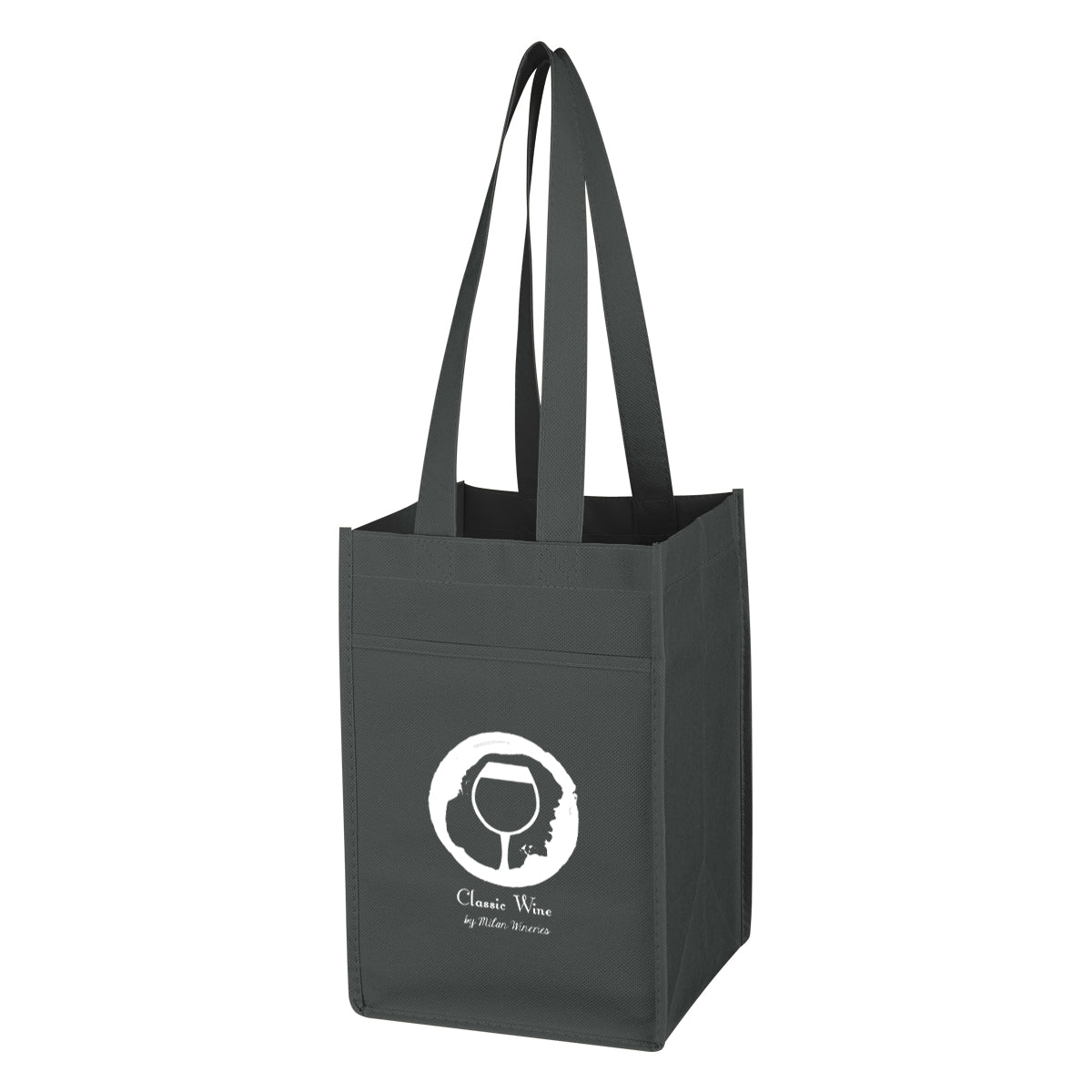Custom logo Non-Woven 4 Bottle Recycled Wine Tote Bag