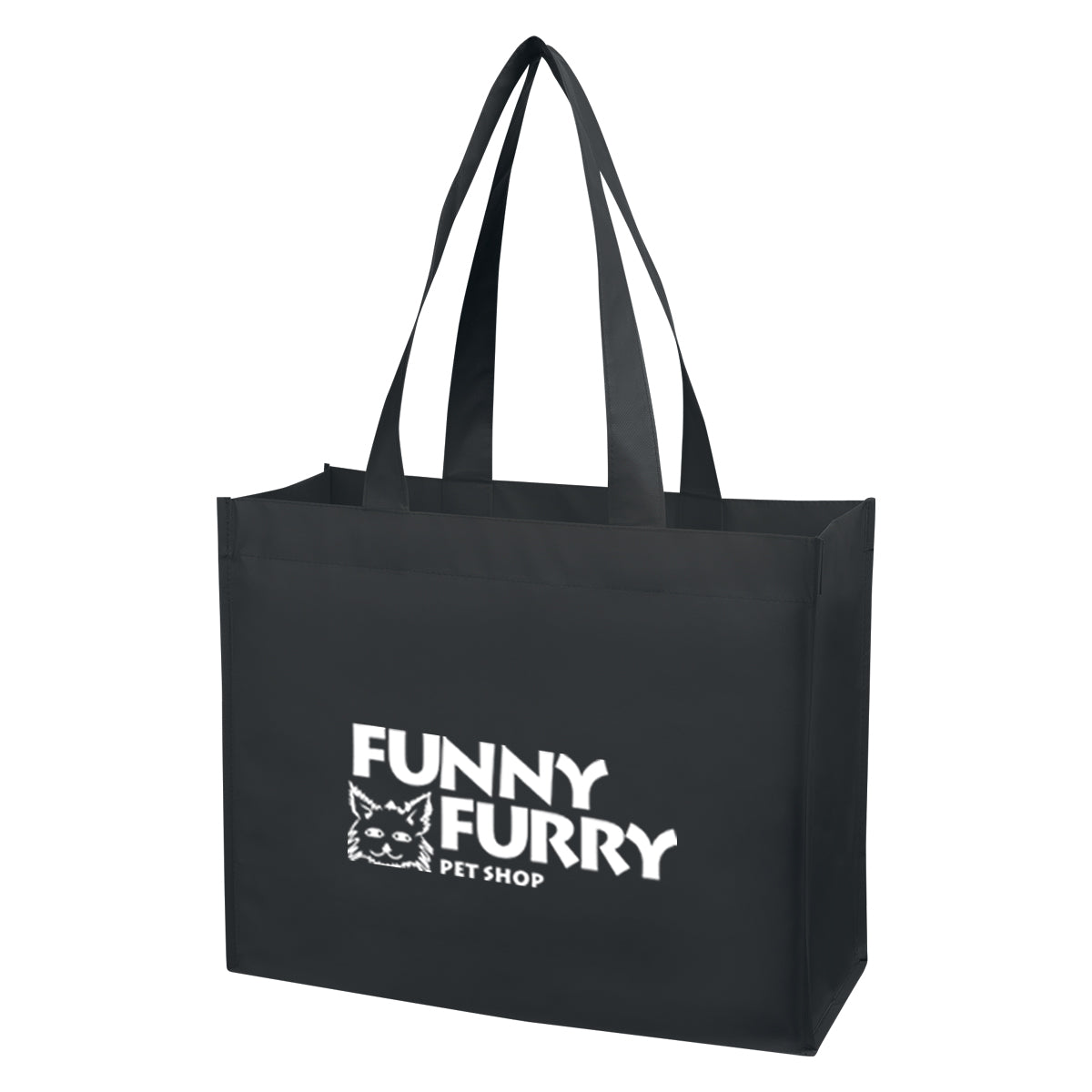 Custom logo Matte Laminated Non-Woven Shopper Tote Bag