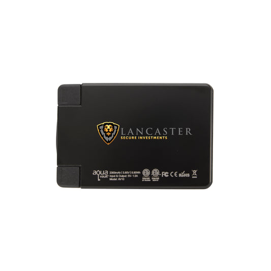 Custom logo AquaVault® ChargeCard Power Bank 2,300 mAh