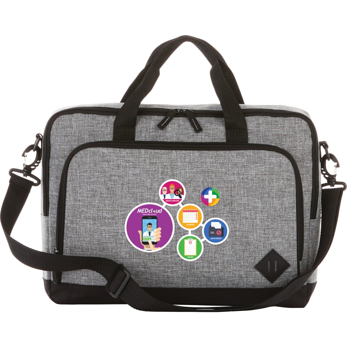 Custom logo Graphite 15" Computer Briefcase