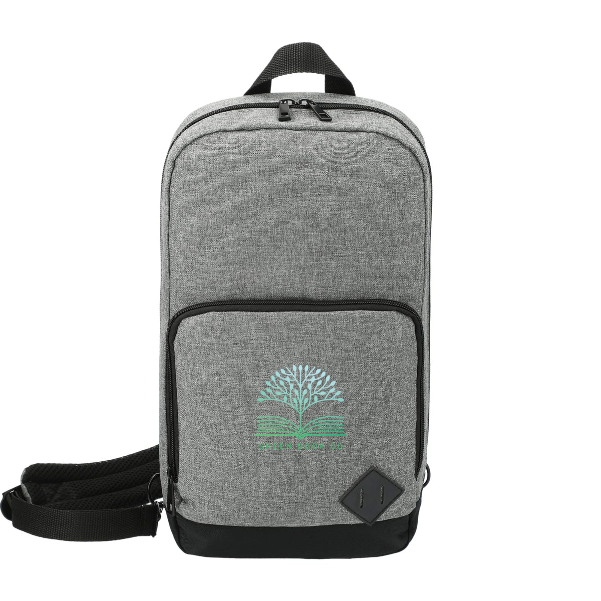 Custom logo Graphite Deluxe Recycled Sling Backpack