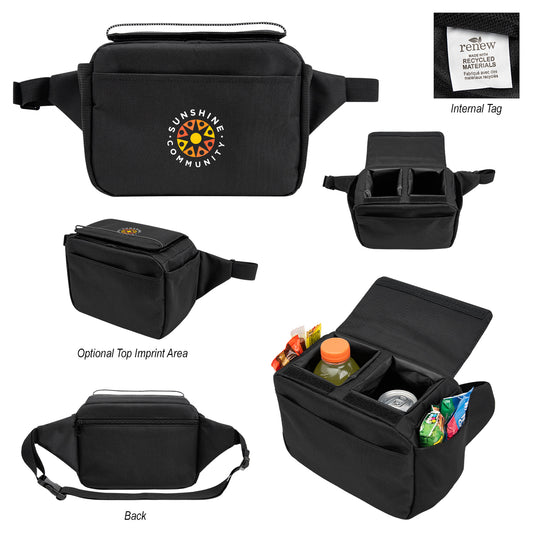 Custom logo Outpost rPET 2 Can Cooler Belt Bag