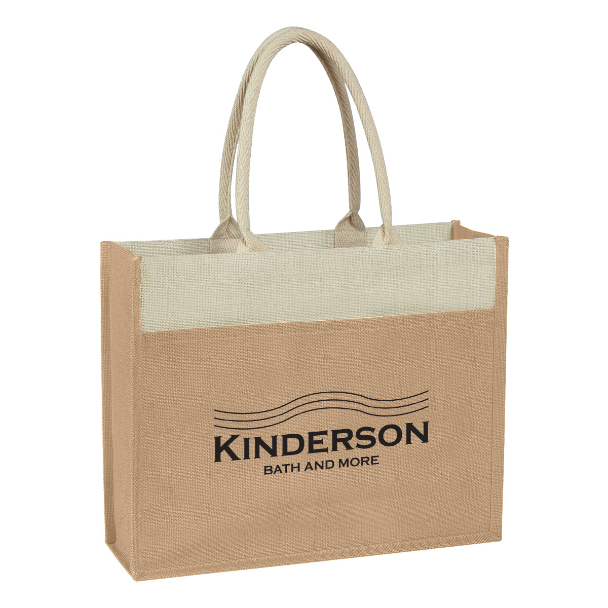Custom logo Jute Tote Bag With Front Pocket
