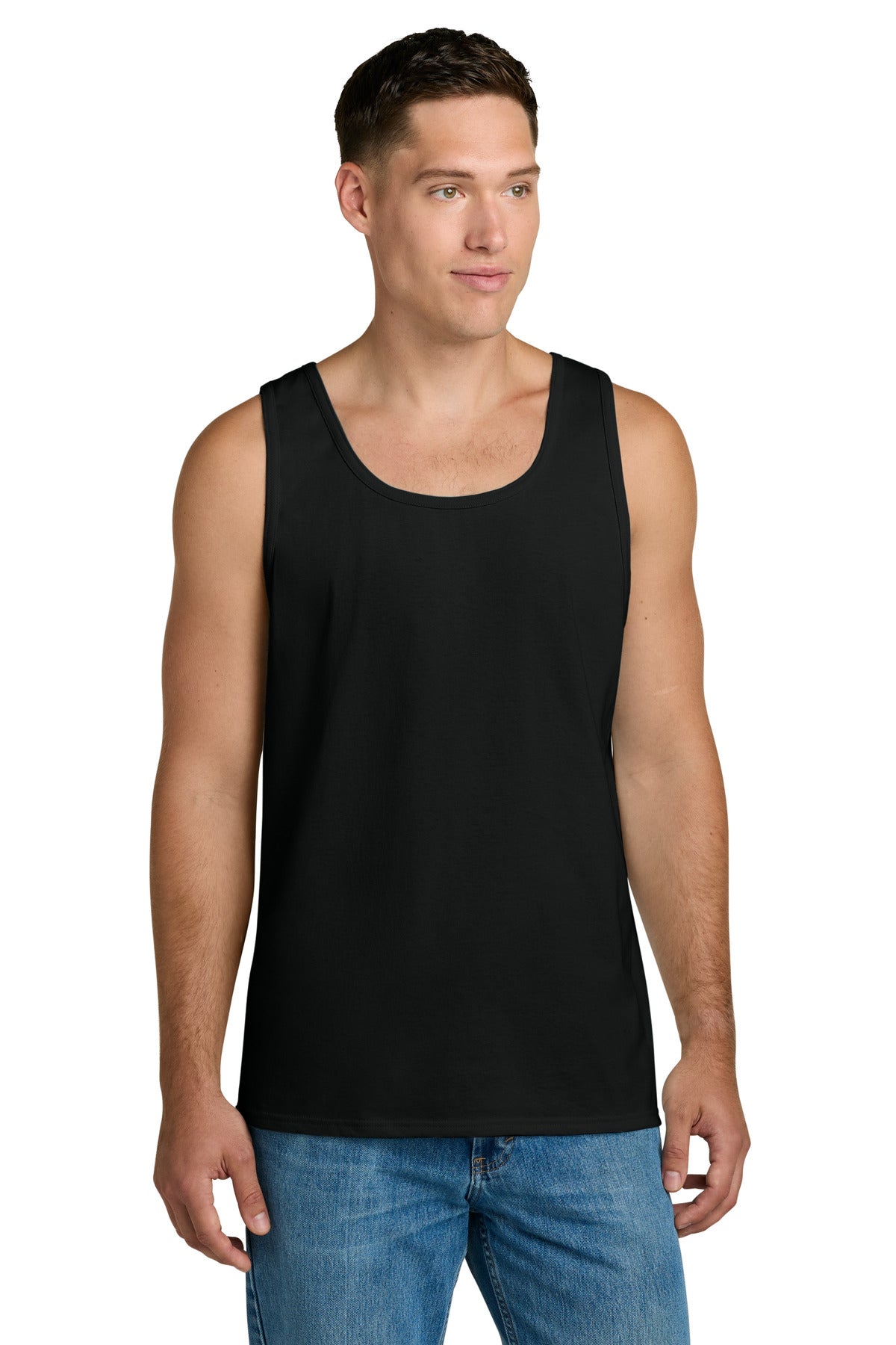 Custom logo Jerzees Classics™ Unisex Cotton Tank 363TK in Black Ink