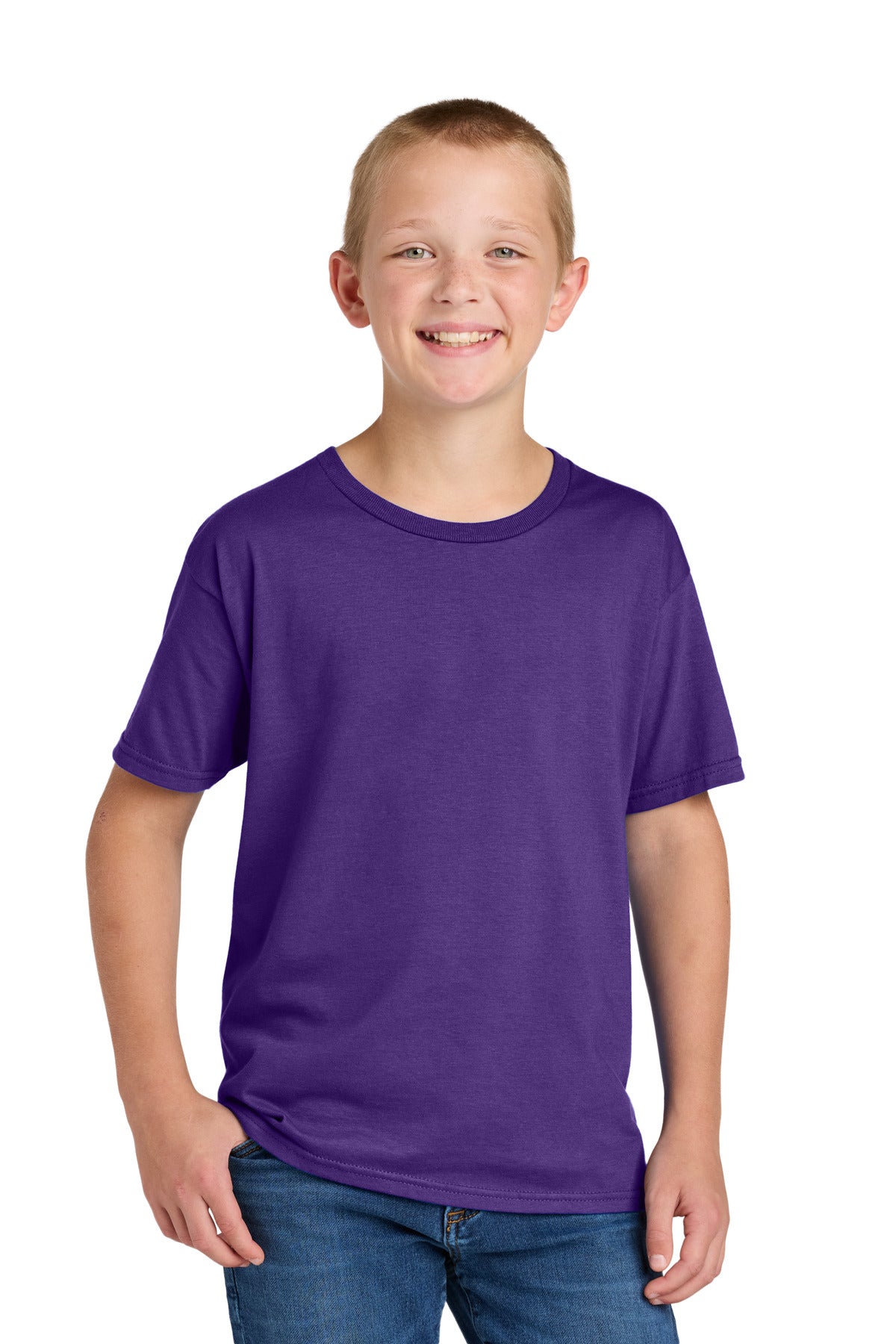 Custom logo Jerzees Classics™ Youth Cotton T-Shirt 363Y in Purple