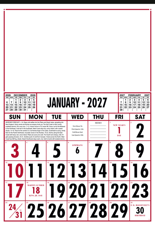 Commercial 12-Sheet Calendar