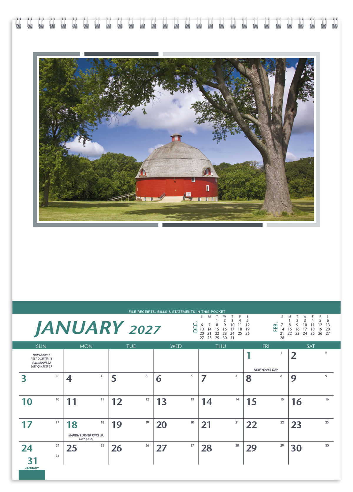 Custom logo Farm Pocket Calendar