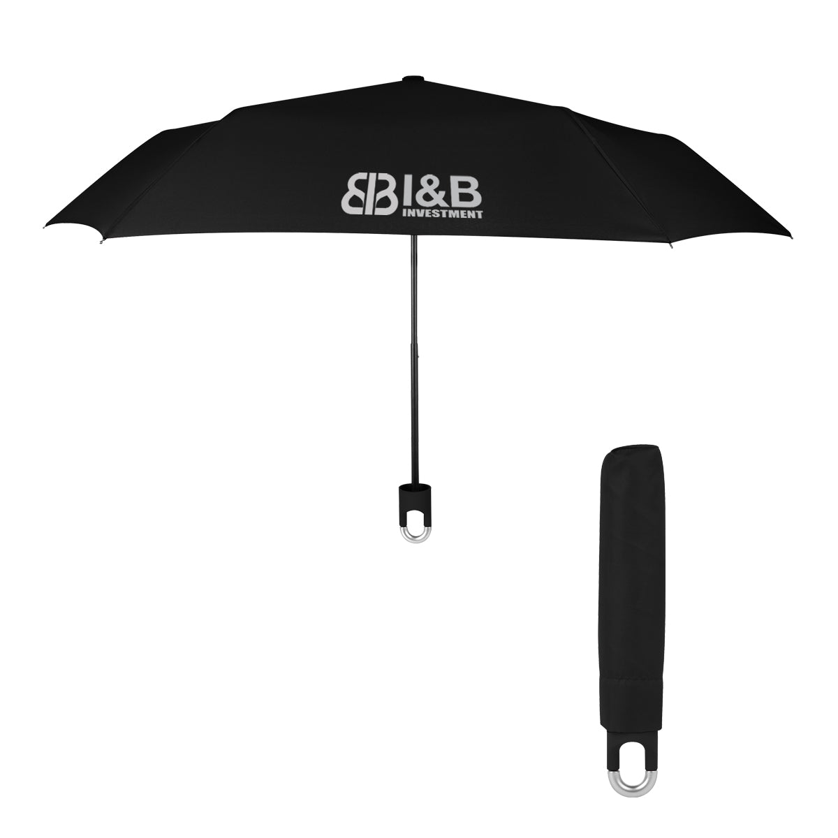 Custom logo 38" Arc Clipper Compact Telescopic Umbrella