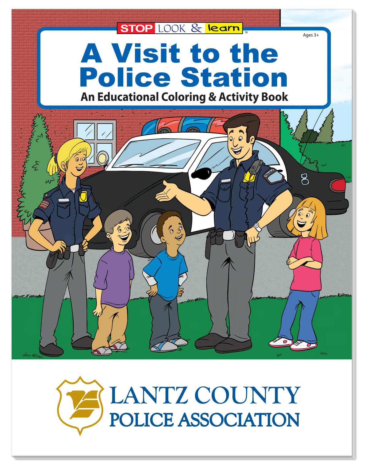 Custom logo Coloring Book: A Visit to the Police Station