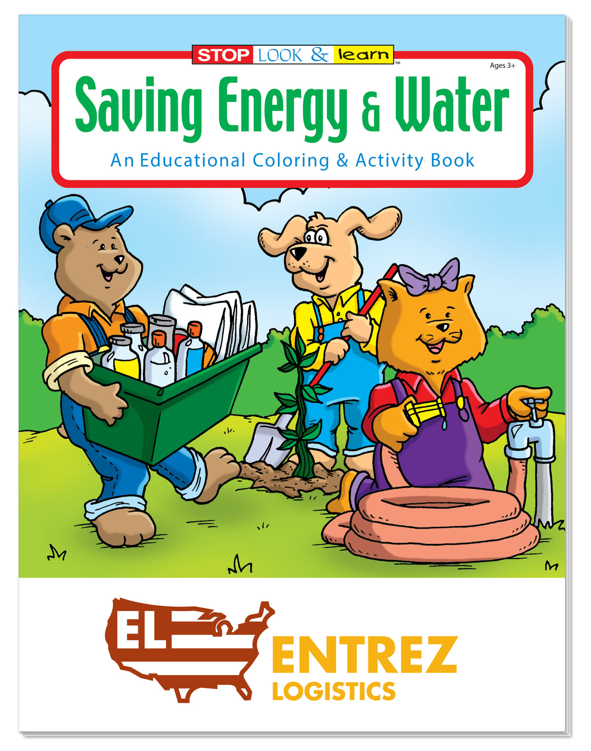 Custom logo Coloring Book: Saving Energy and Water