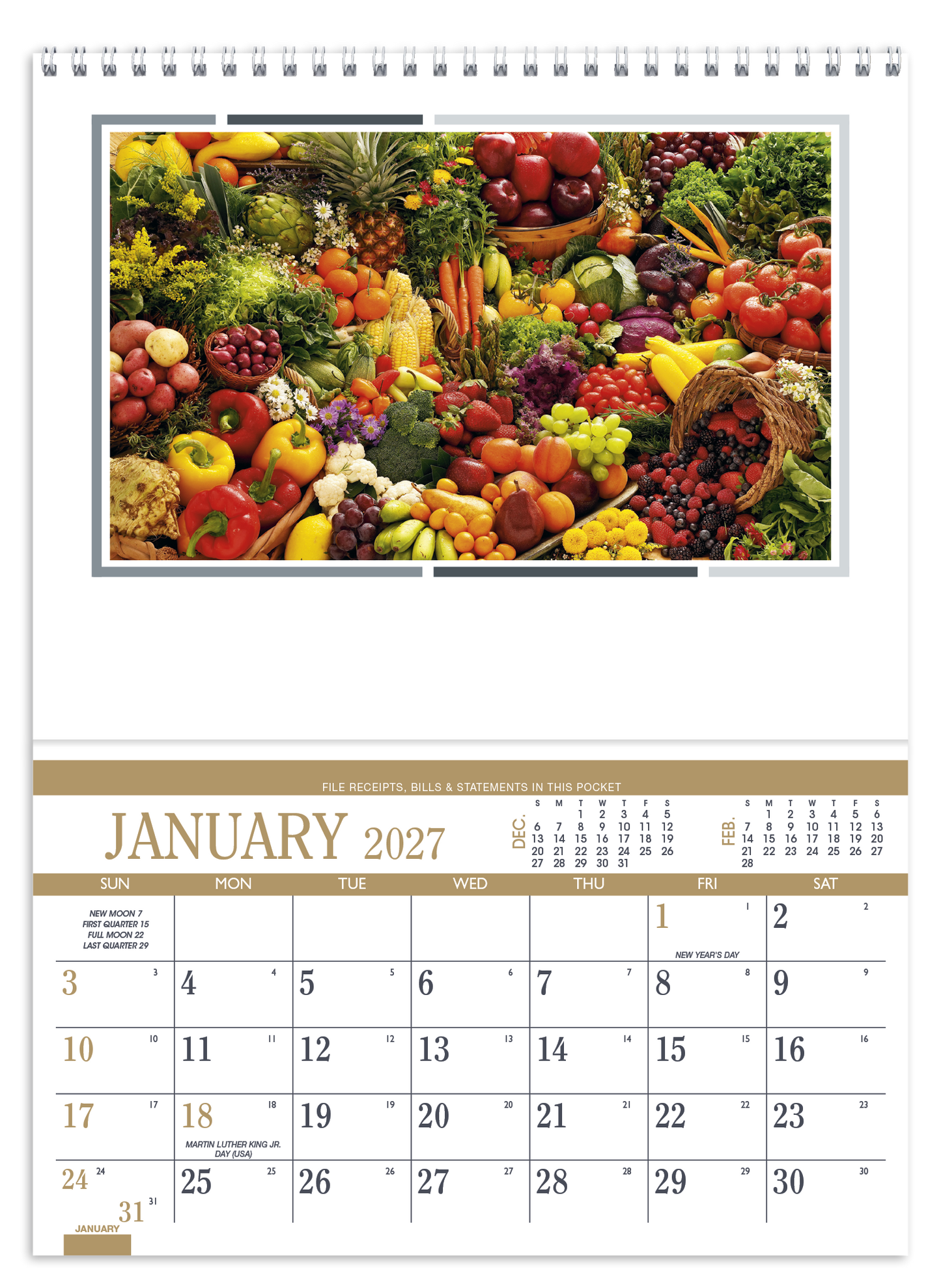 Recipe Pocket Calendar