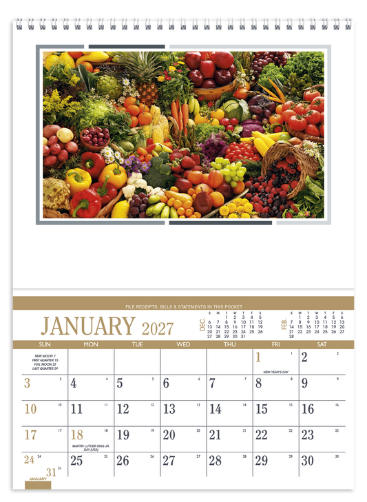 Custom logo Recipe Pocket Calendar
