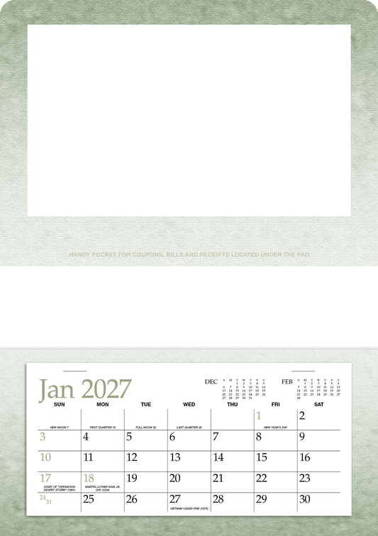 Single Pocket Calendar