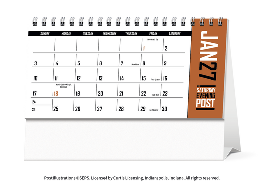 Custom logo The Saturday Evening Post Desk Calendar