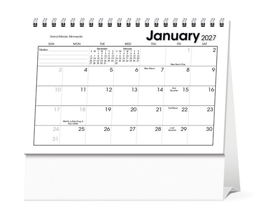 Custom logo Scenic Moments Large Desk Calendar