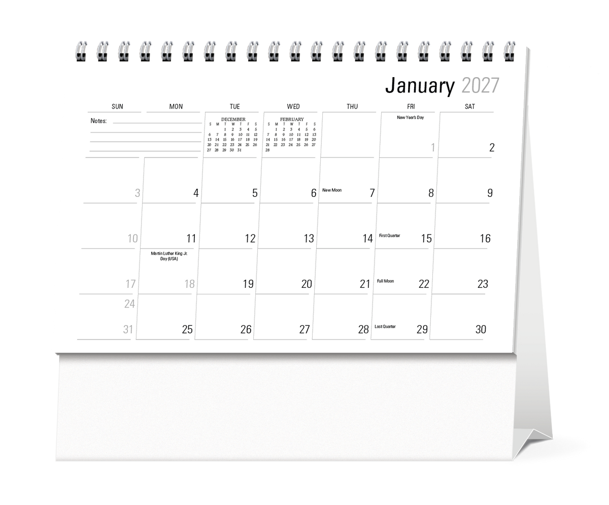 Custom logo Large Econo Desk Calendar