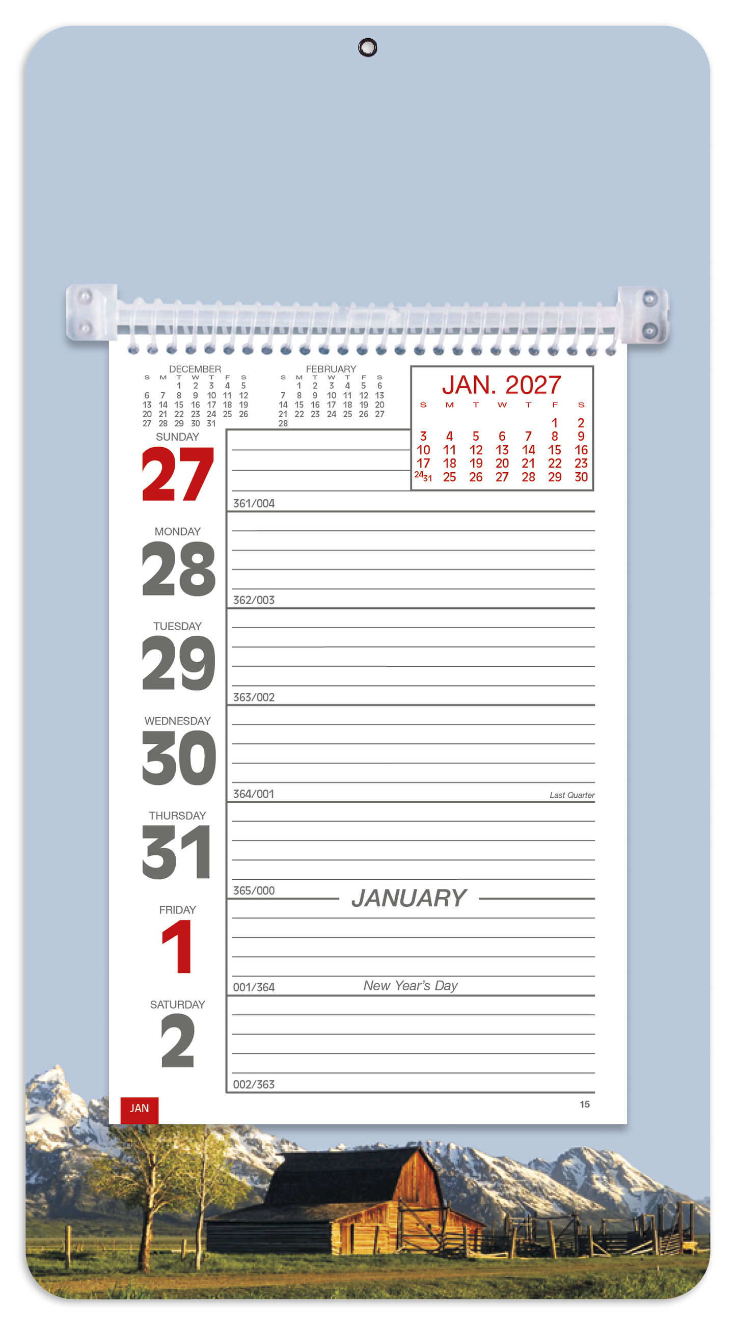 Full-Color Weekly Memo Calendar