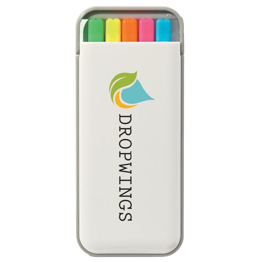 Custom logo 5-In-1 Highlighter Set