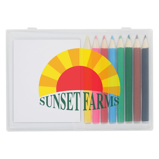 Custom logo 8-Piece Colored Pencil Art Set In Case