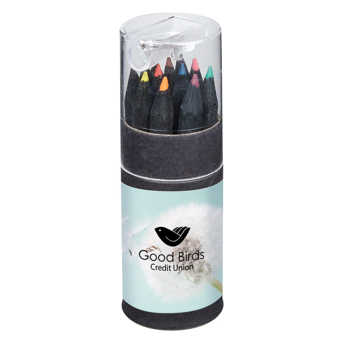 Custom logo Blackwood 12-Piece Colored Pencil Set In Tube With Sharpener