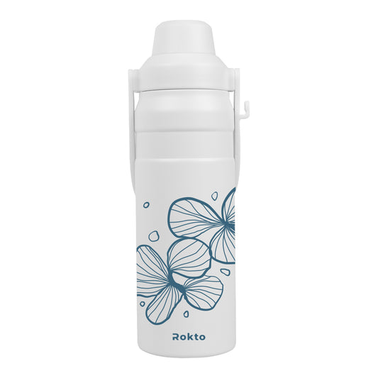 Custom logo 24 Oz. Summit Sip Recycled Stainless Steel Bottle With Easy Carry Handle