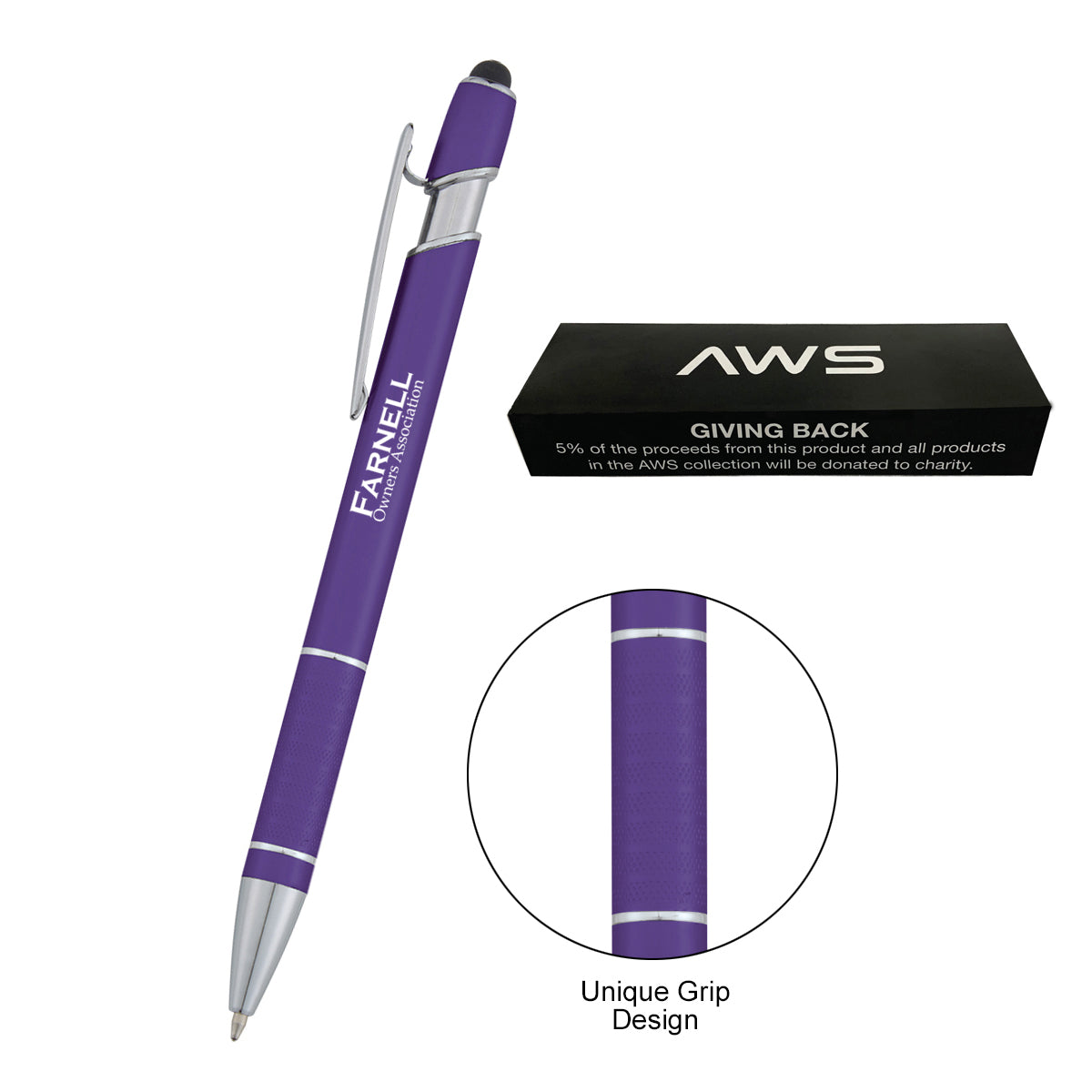 Custom logo AWS Varsi Incline Stylus Pen