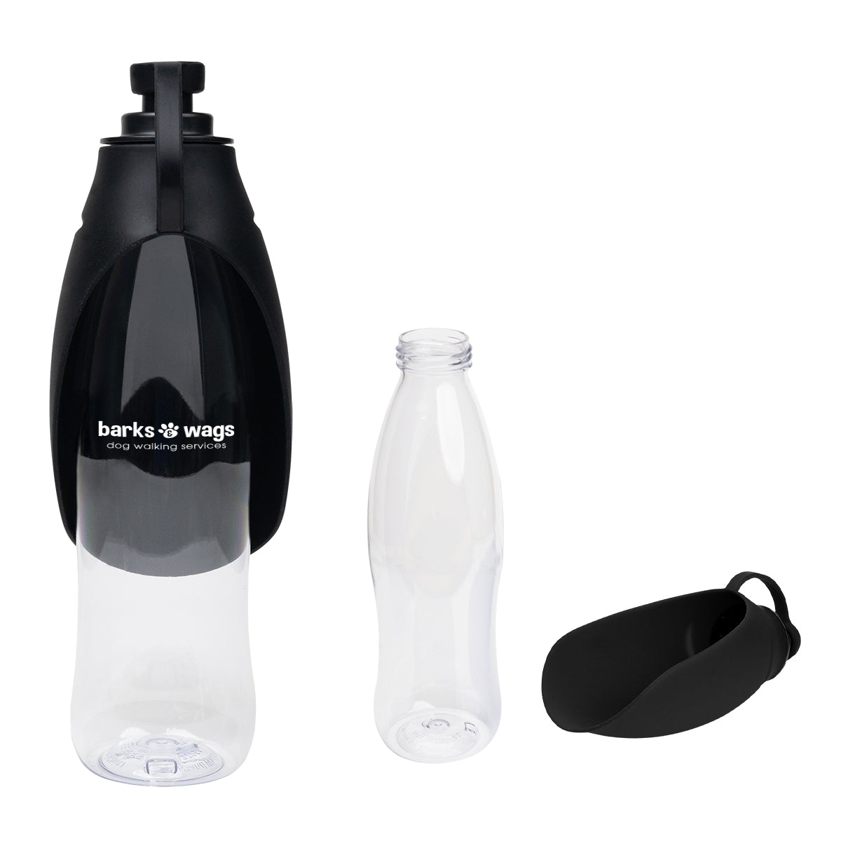 Custom logo 21 Oz. Recycled Pet Water Bottle & Dispensing Bowl