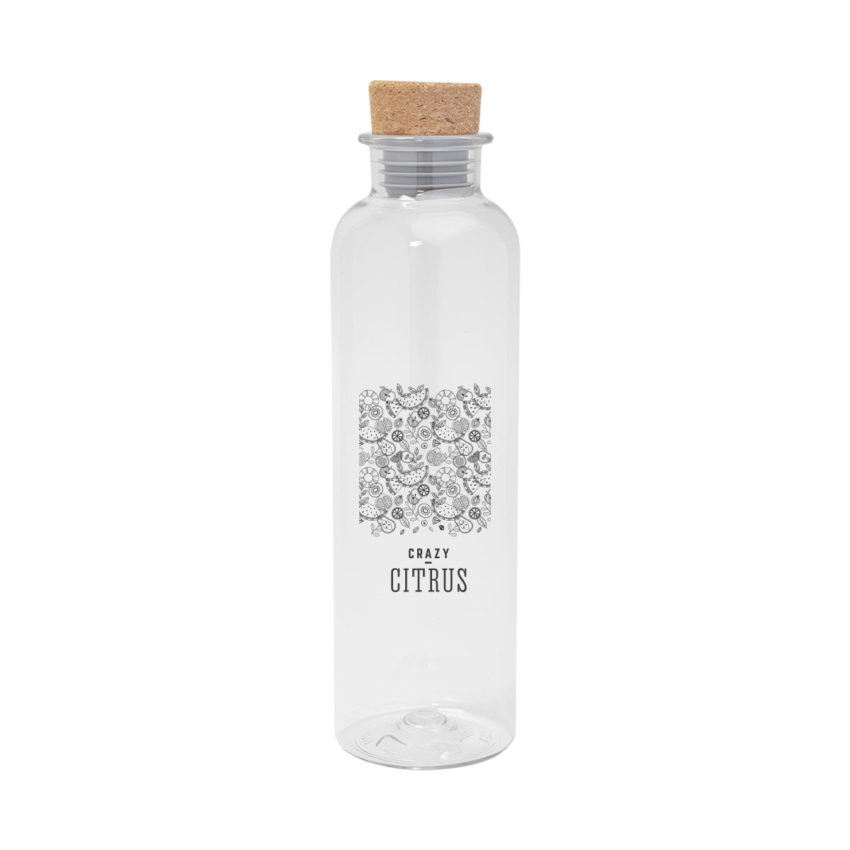 Custom logo 22 Oz. Maddie rPET Bottle With Cork Lid