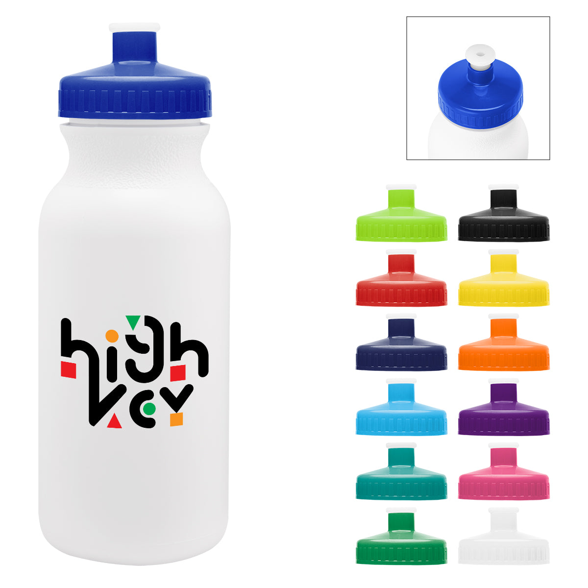 Custom logo 20 Oz. Full Color Thrive Bike Bottle
