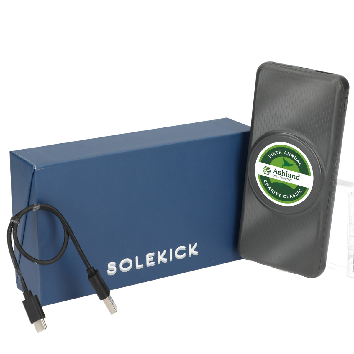 Custom logo Solekick™ MagClick™ 10000 15W Wireless Power Bank