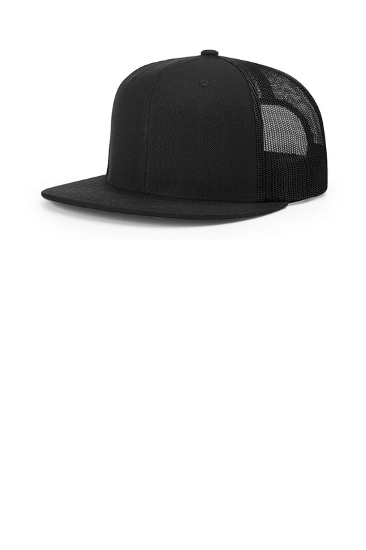 Custom logo Richardson Acrylic-Wool Blend Flatbill Trucker 511 in Black