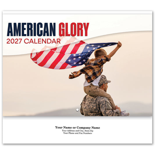 Custom logo American Glory Spiral Wall Calendar