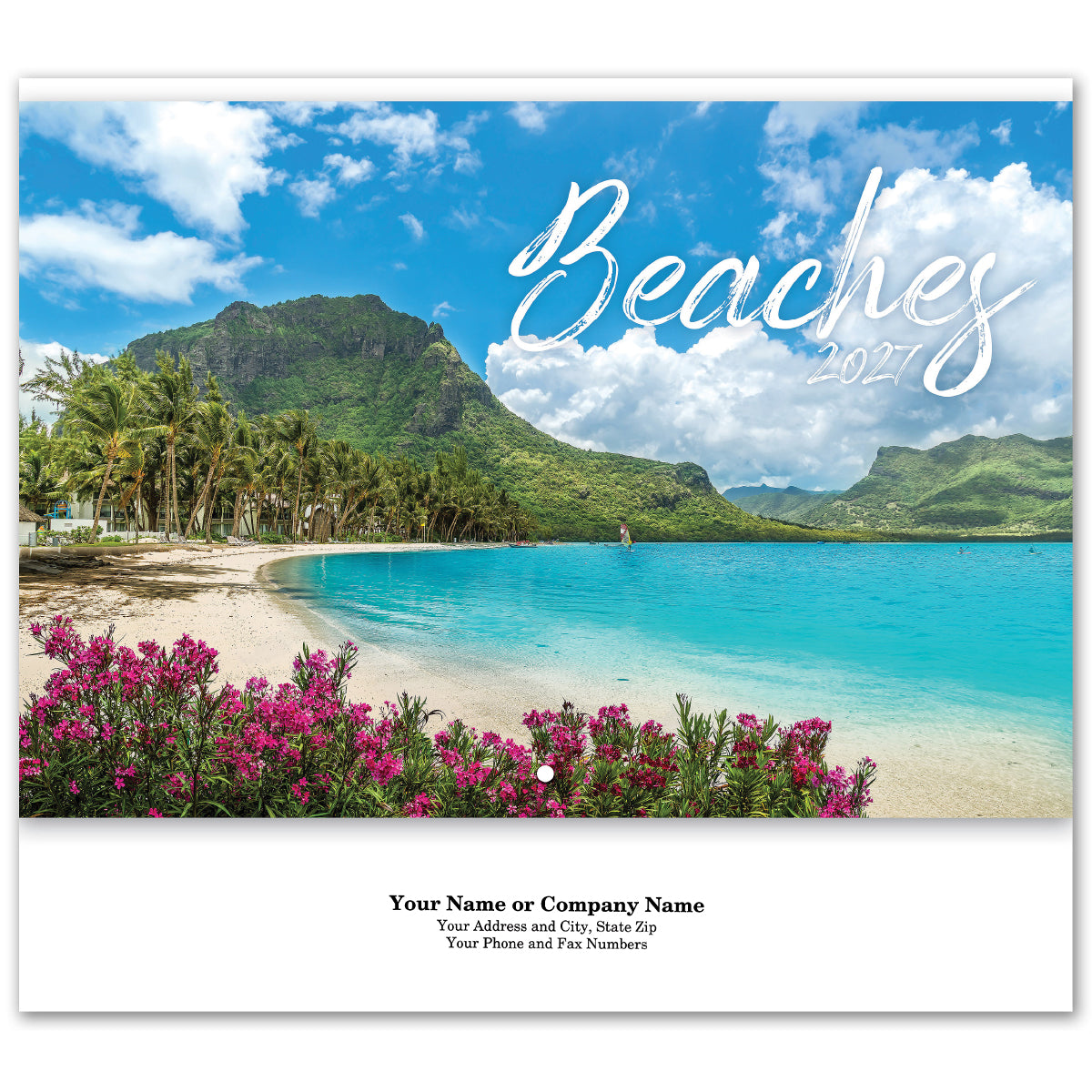 Beaches Stapled Wall Calendar