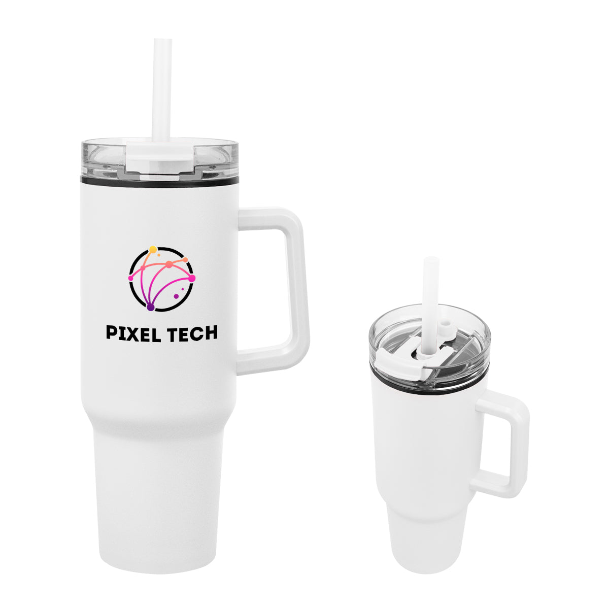 Custom logo 40 Oz. Full Color Quest Recycled Stainless Steel Tumbler