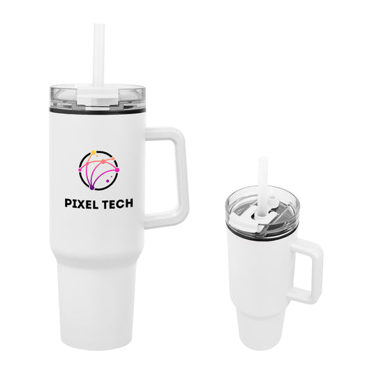 Custom logo 40 Oz. Full Color Quest Recycled Stainless Steel Tumbler