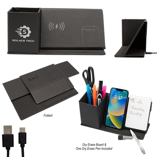 Custom logo Wireless Charging Desk Organizer With Dry Erase Board