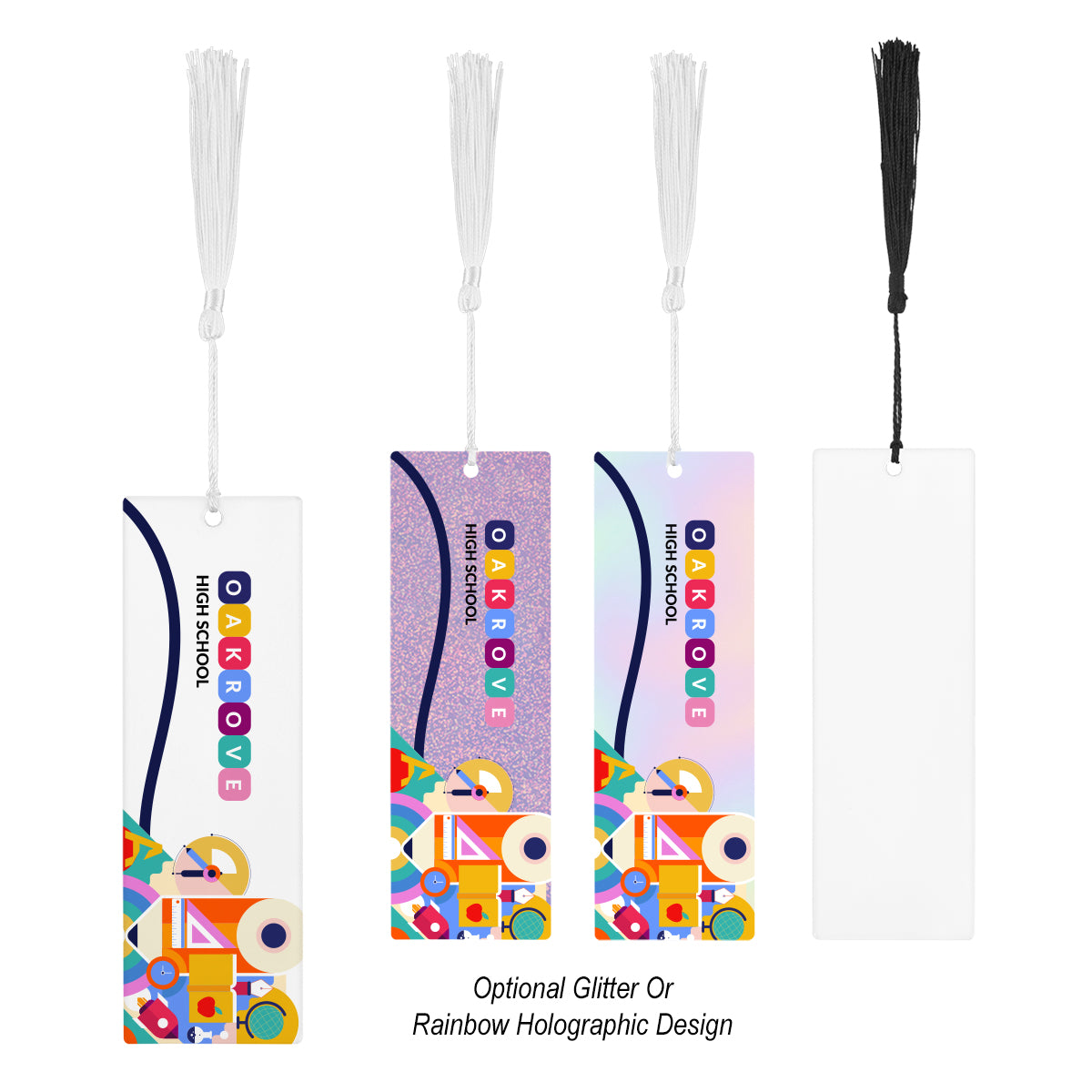 Custom logo Acrylic Bookmark With Tassel - Large