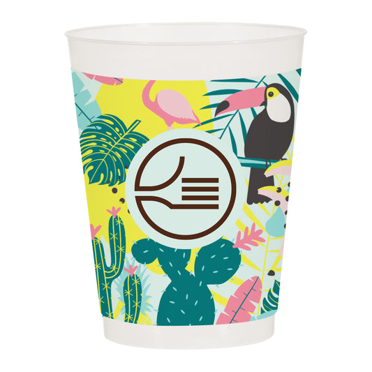 Custom logo 16 Oz. Full Color Frost Flex Stadium Cup