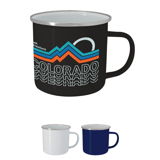 Custom logo 16 Oz. Full Color Steel Campfire Mug
