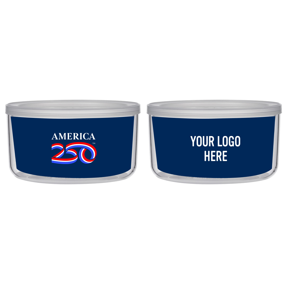 Custom logo America250™ 22 Oz. Tritan™ Food Storage Bowl
