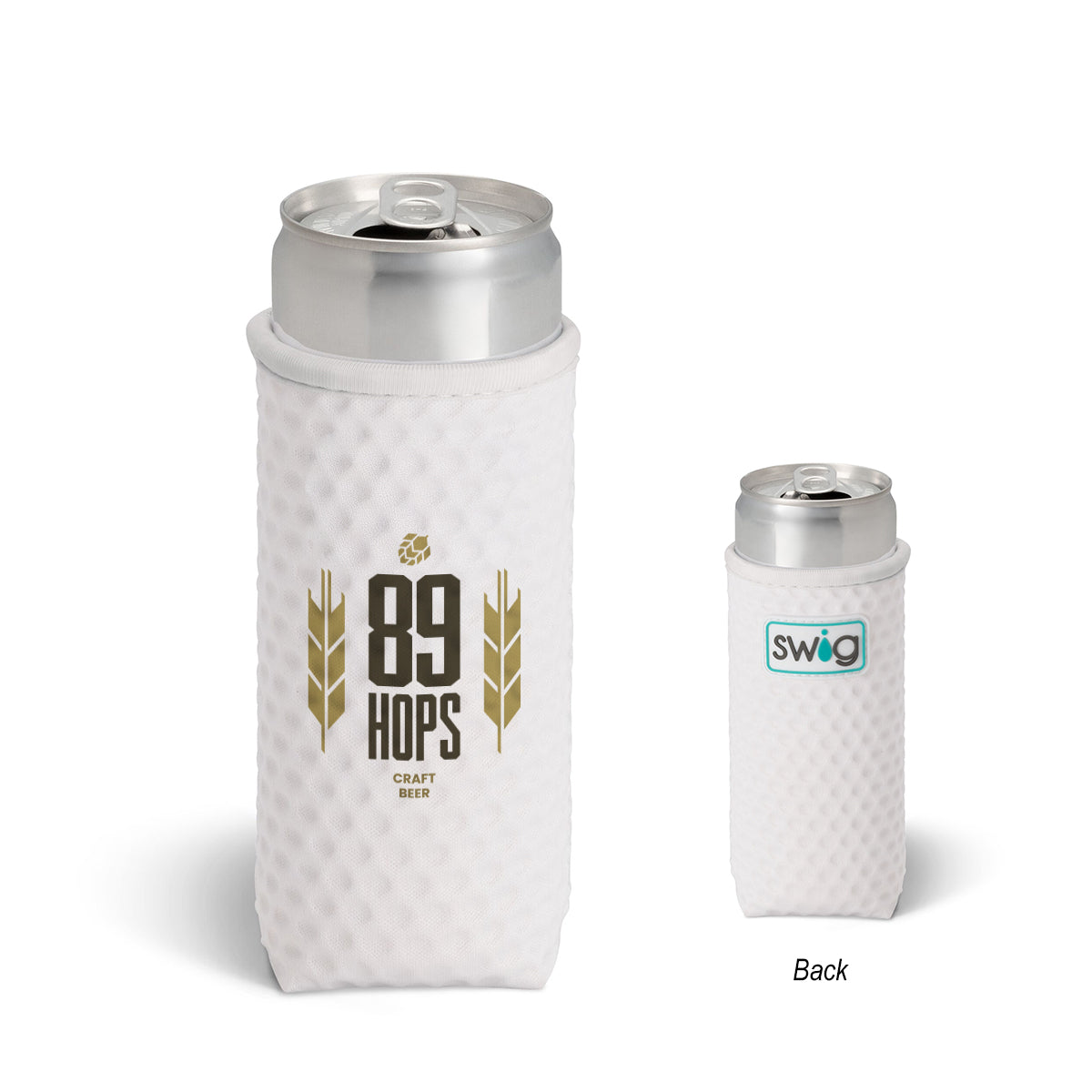 Custom logo 12 Oz. Swig Life™ Golf Ball Slim Can Coolie